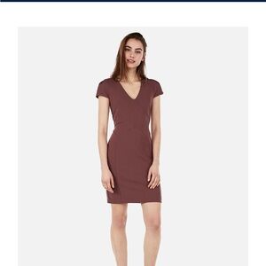 NWT Express Mauve V-Neck Dress XS